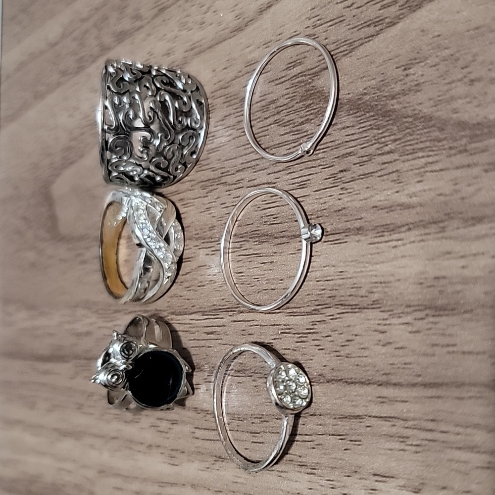Silver Tone Ring Bundle - Picture 2 of 2